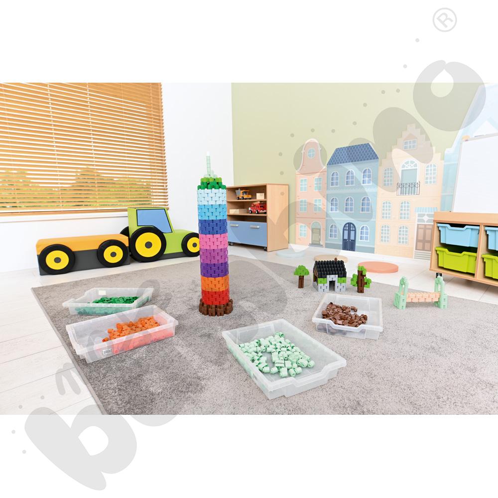 BOTZEES WALL - klocki 2-pinowe, czerwone