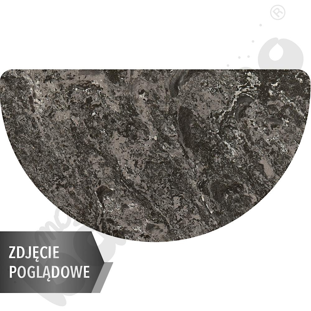 Stół Cichy Plus półokrągły 140x70, grafitowy, rozm.6 z 2 kółkami