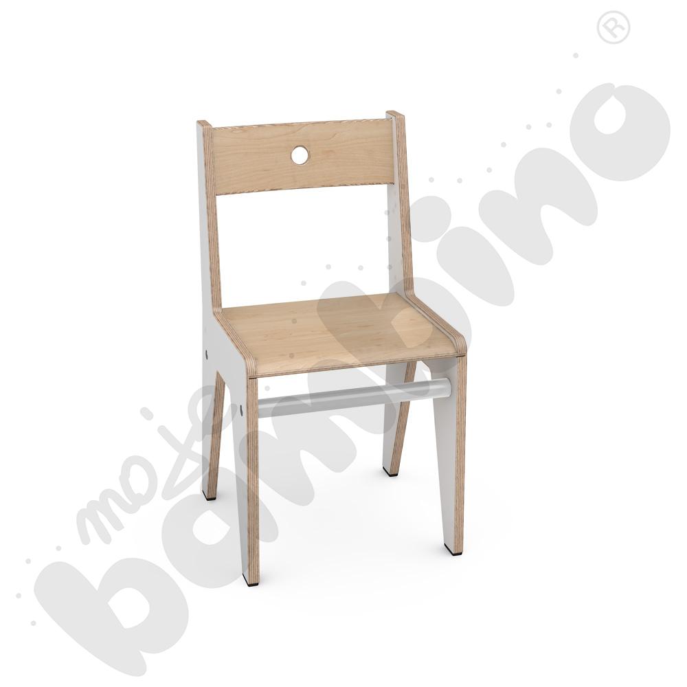 Białe krzesło FLO 31 cm