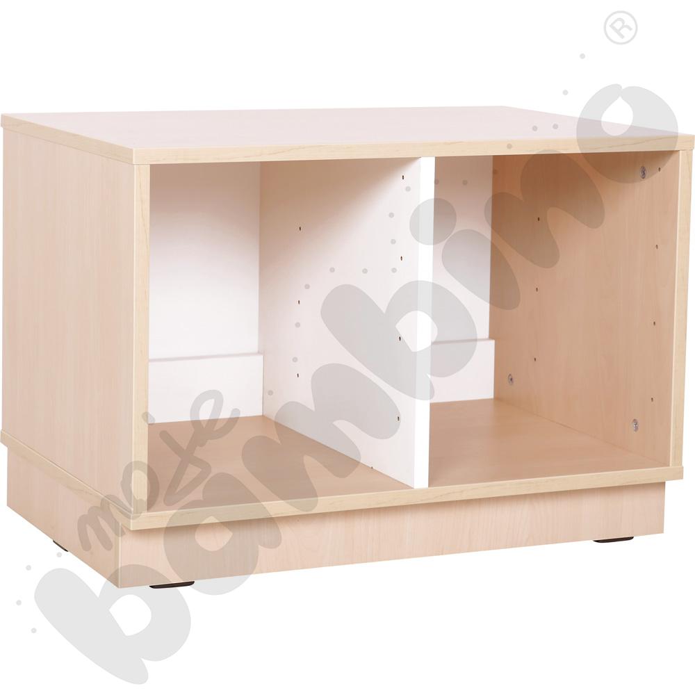 Quadro - szafka S na plastikowe pojemniki - z przegrodą, klon jasny Quadro - szafka S na plastikowe pojemniki - z przegrodą, klon jasny