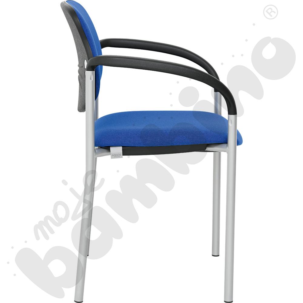 Krzesło konferencyjne STYL Arm niebiesko - czarne