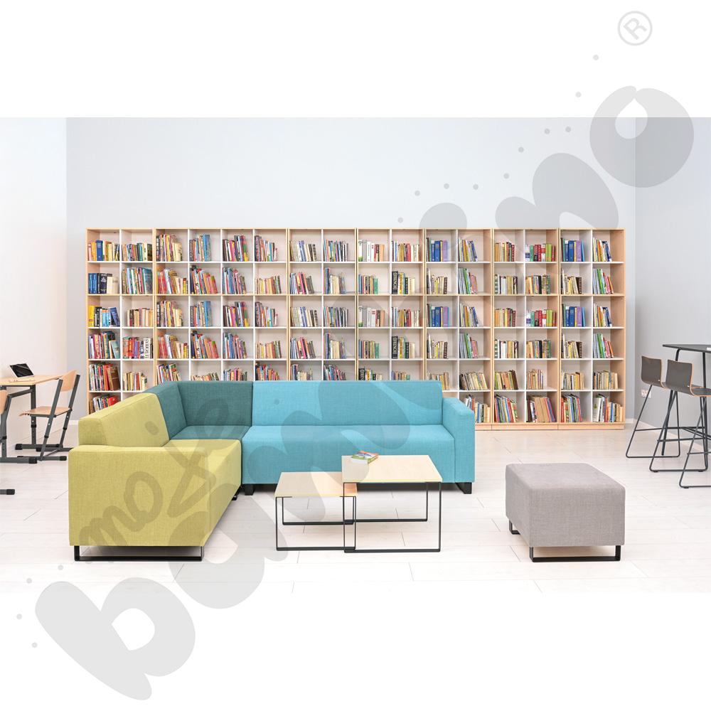 Sofa Universum 3-os. wys. 82 cm, bok niski prawy, tkanina KG09