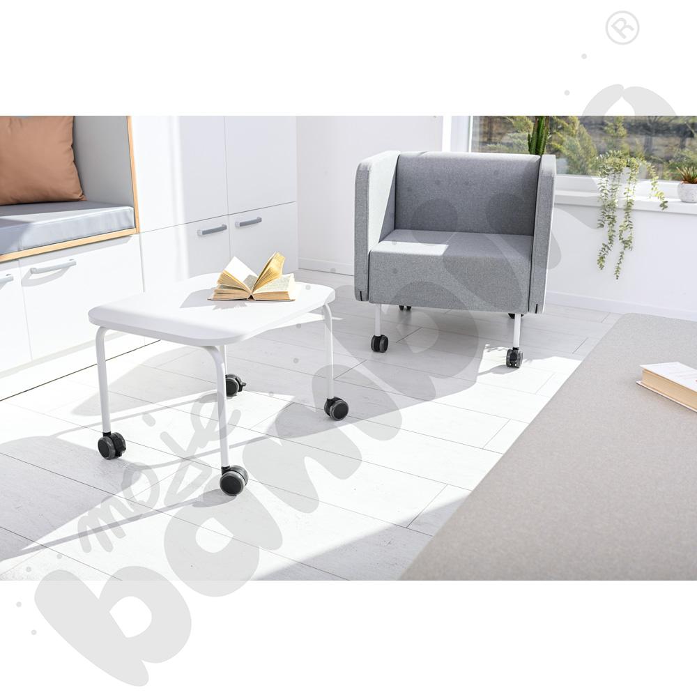 Fotel Versa z kółkami na miękką powierzchnię, stelaż jasnoszary, tkanina RO39 Fotel Versa z kółkami na miękką powierzchnię, stelaż jasnoszary, tkanina RO39