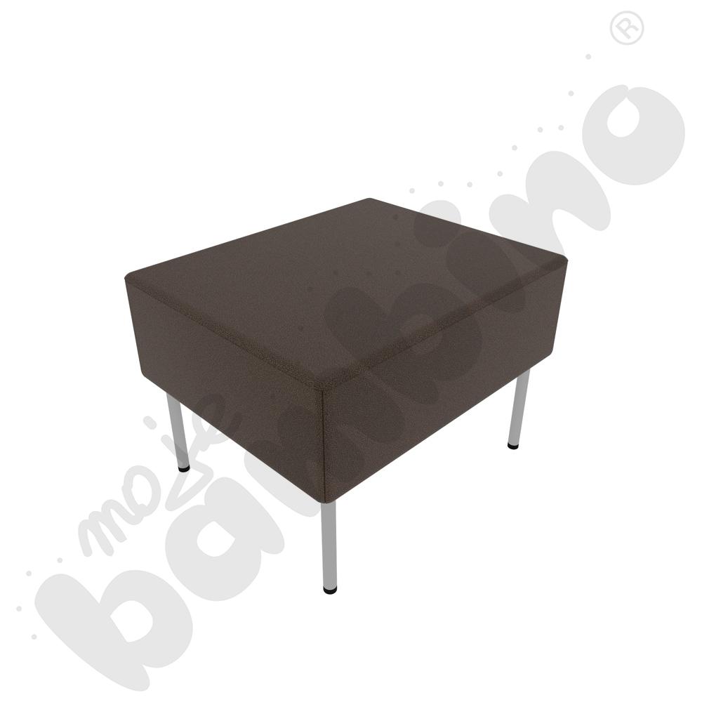 Pufa Versa 60x50 cm z filcowymi stopkami, stelaż jasnoszary, tkanina BD07