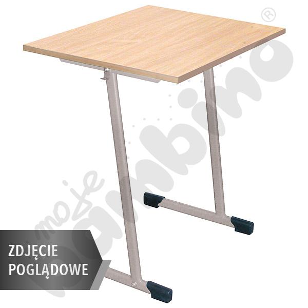 Stół T 70 x 50 rozm. 5-6, 1os., stelaż niebieski, blat HPL klon, PO, narożniki zaokrąglone