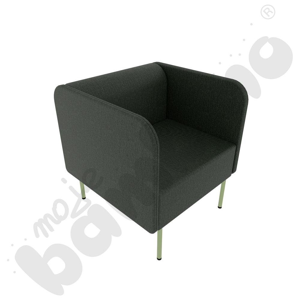 Fotel Versa z filcowymi stopkami, stelaż oliwkowy, tkanina RO33 Fotel Versa z filcowymi stopkami, stelaż oliwkowy, tkanina RO33