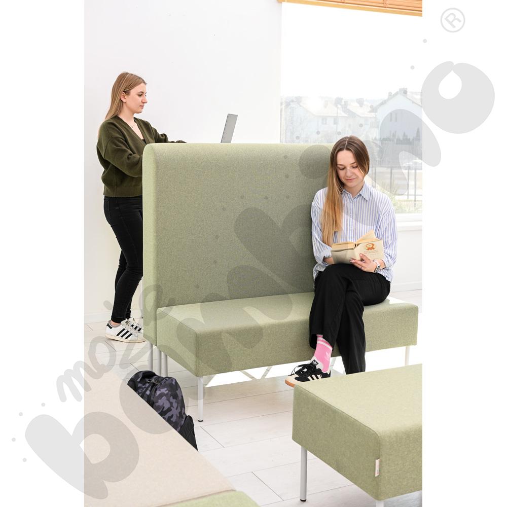 Moduł Versa 120x20x120 cm z plastikowymi stopkami, stelaż jasnoszary, tkanina RO27