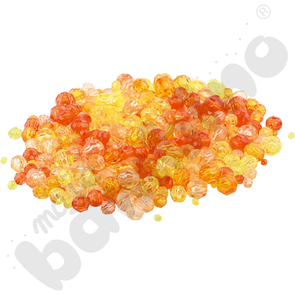 Koraliki-kryształki pomarańczowe