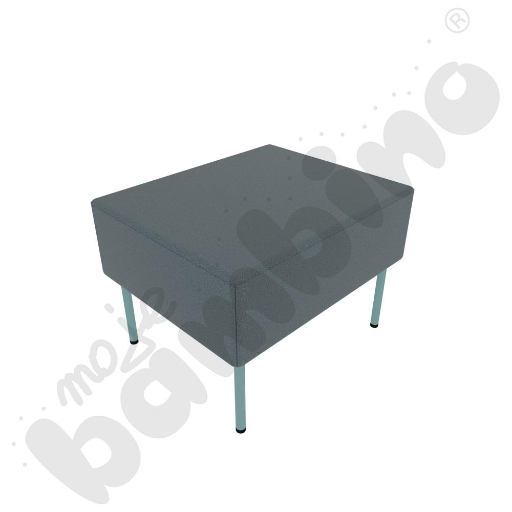 Pufa Versa 60x50 cm z filcowymi stopkami, stelaż turkusowy, tkanina BD13