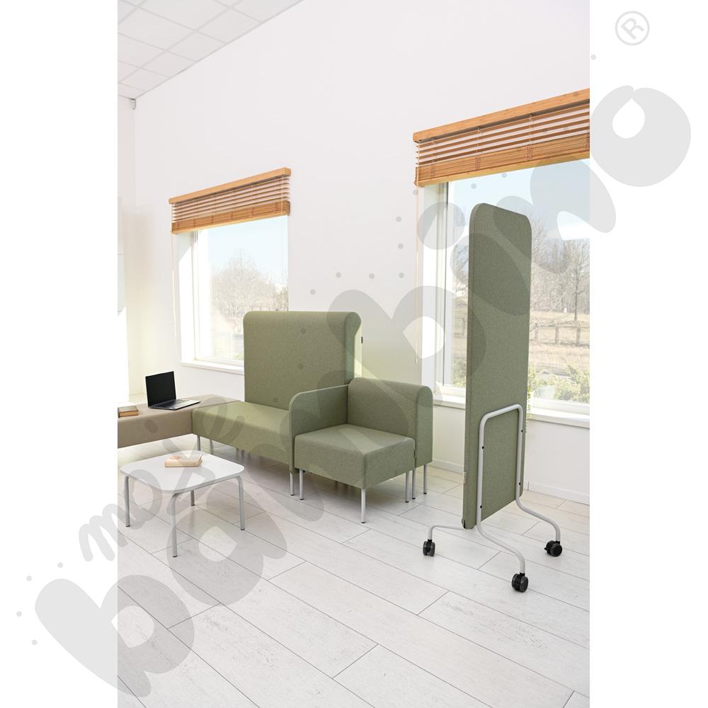Moduł Versa 120x20x120 cm z plastikowymi stopkami, stelaż jasnoszary, tkanina RO27