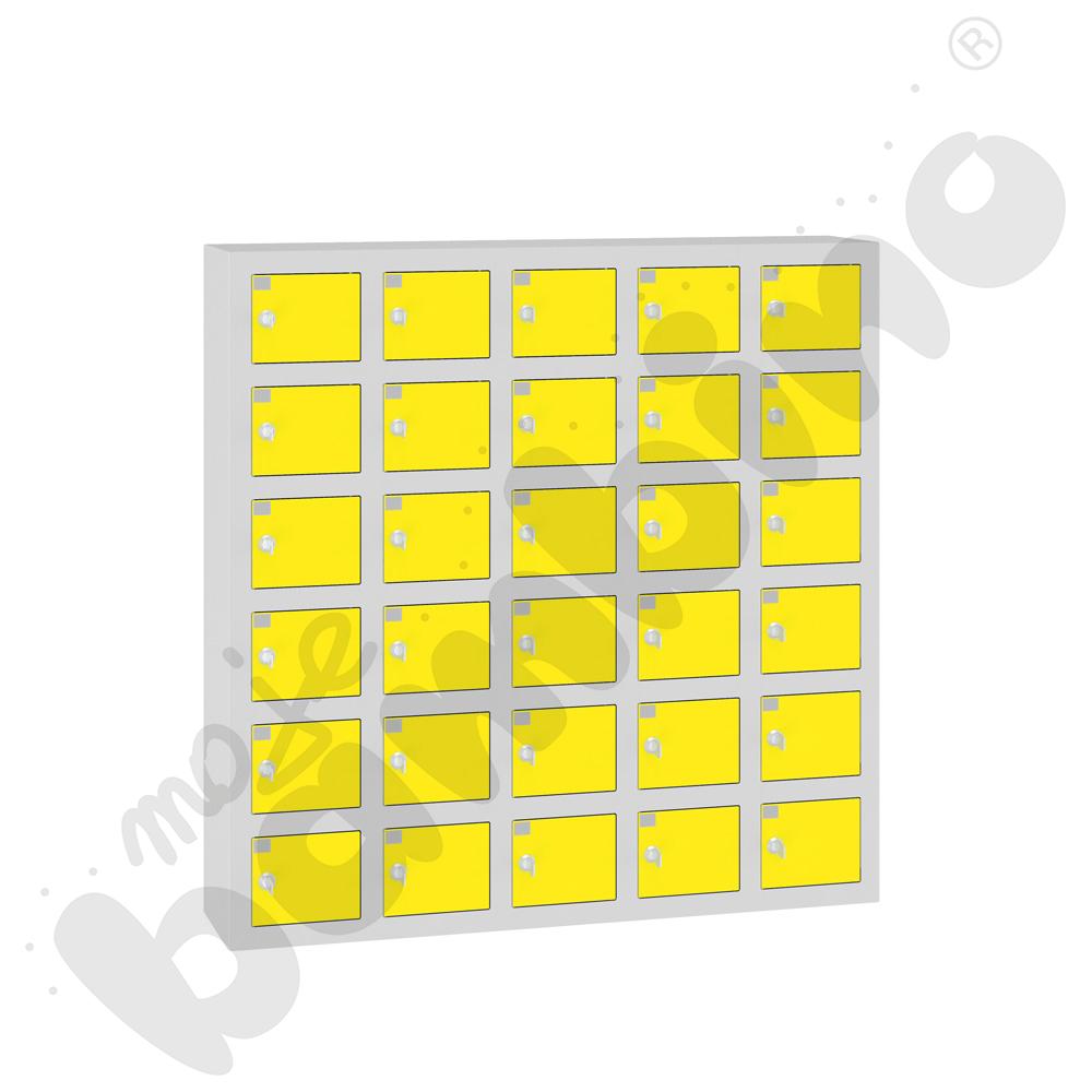 Szafka na 30 telefonów - drzwi żółte