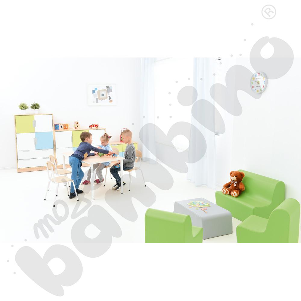 Quadro - szafka L na 2 szerokie szuflady, klon jasny