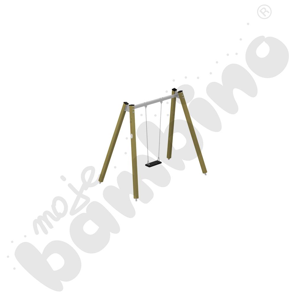 Huśtawka pojedyncza drewniana Triangulo/ bez zawiesi