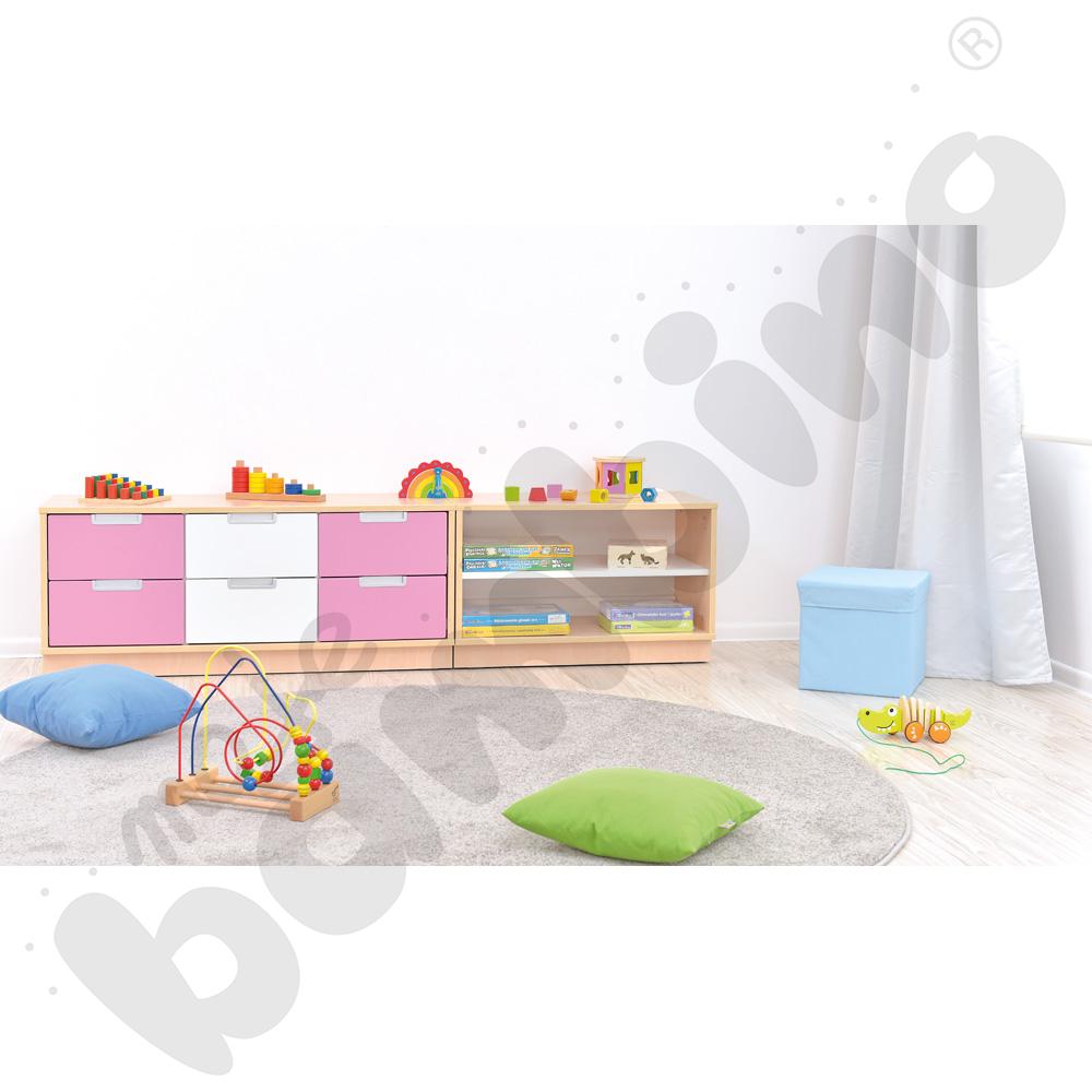 Quadro – szafka S z 1 półką na cokole, klon jasny