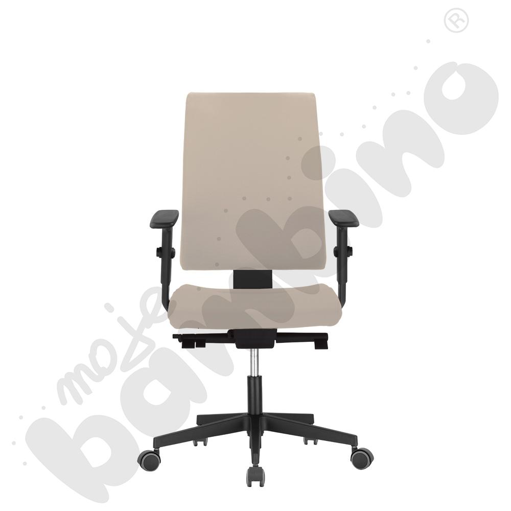 Krzesło obrotowe z wysokim oparciem oban INTRATA czarno-beżowe