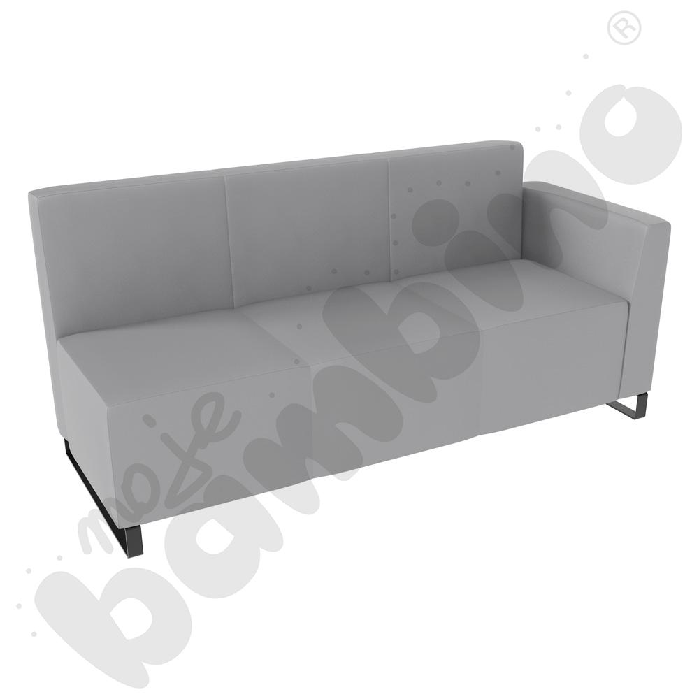Sofa Universum 3-os. wys. 82 cm, bok niski prawy, tkanina MT02