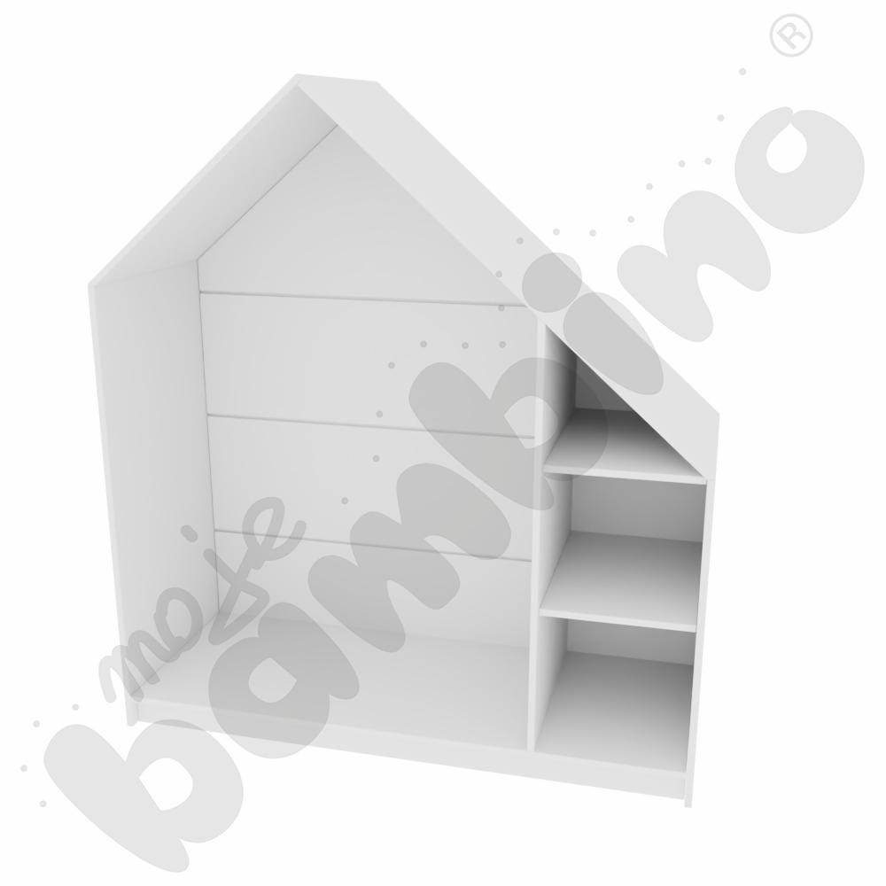 Quadro - szafka-domek z 2 półkami, skrzynia biała, biała