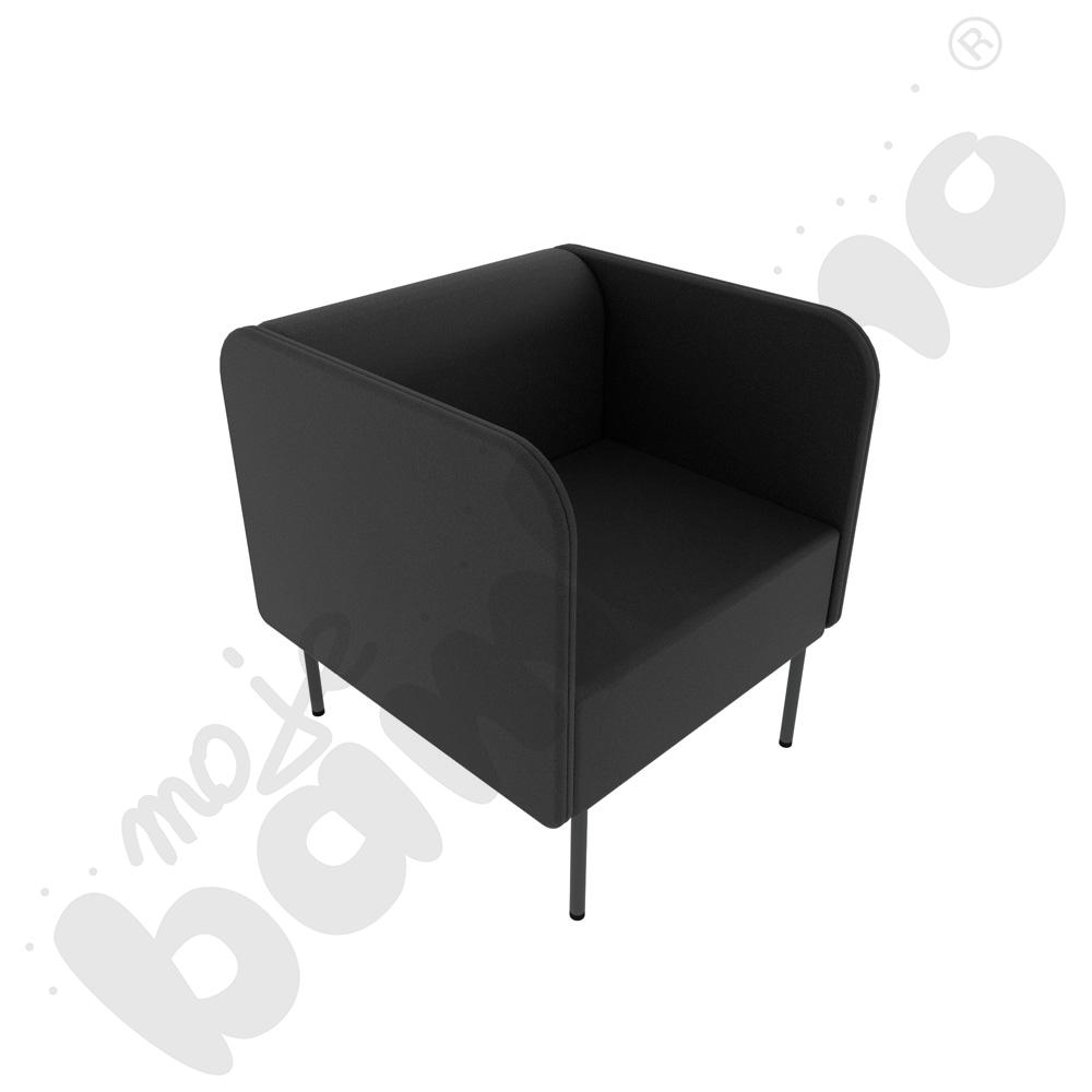 Fotel Versa z plastikowymi stopkami, stelaż antracytowy, tkanina BD14 Fotel Versa z plastikowymi stopkami, stelaż antracytowy, tkanina BD14