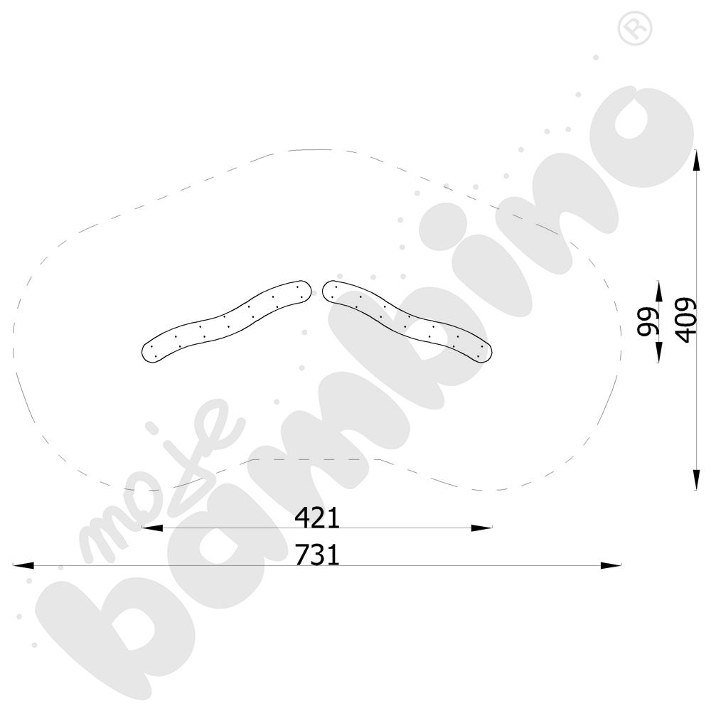 NinjaWorkout - równoważnia fala z HDPE
