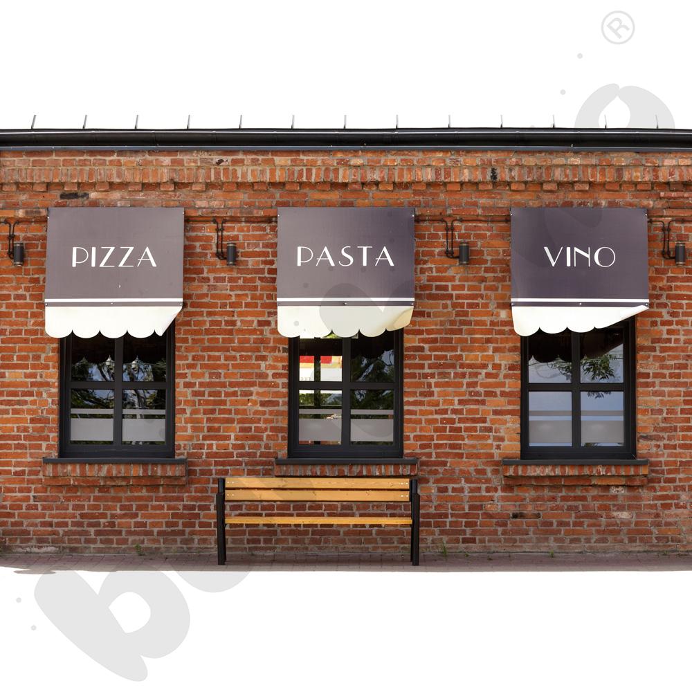 Ławka Gladiator z oparciem, mahoń