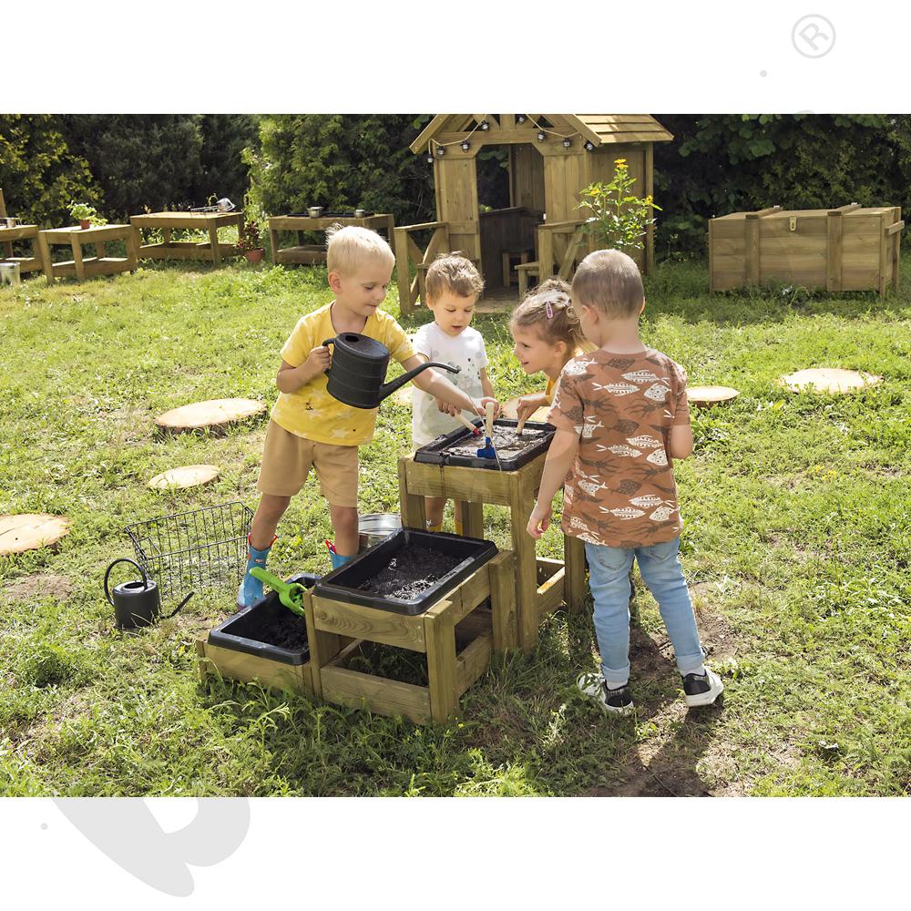 Donica Terra z pojemnikiem, niska z kotwami