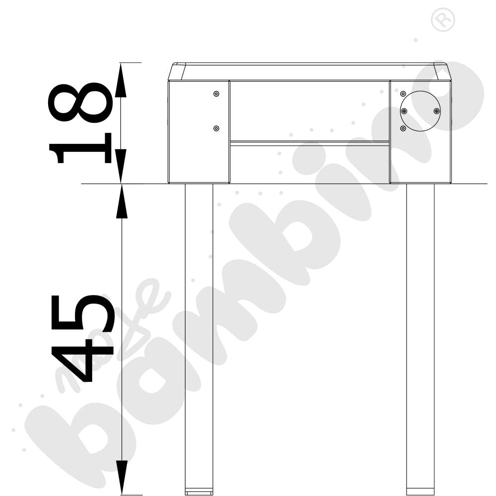 Donica Terra z pojemnikiem, niska z kotwami Donica Terra z pojemnikiem, niska z kotwami