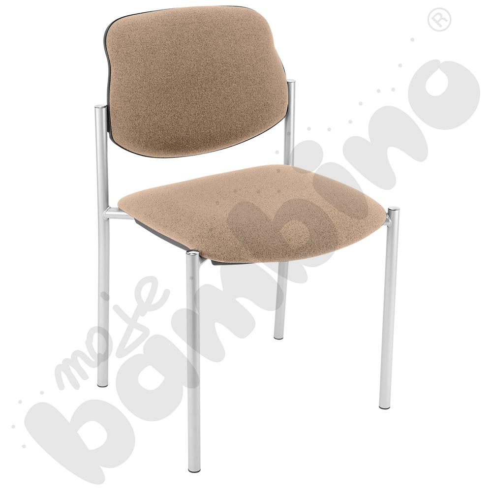 Krzesło konferencyjne STYL beżowo - brązowy