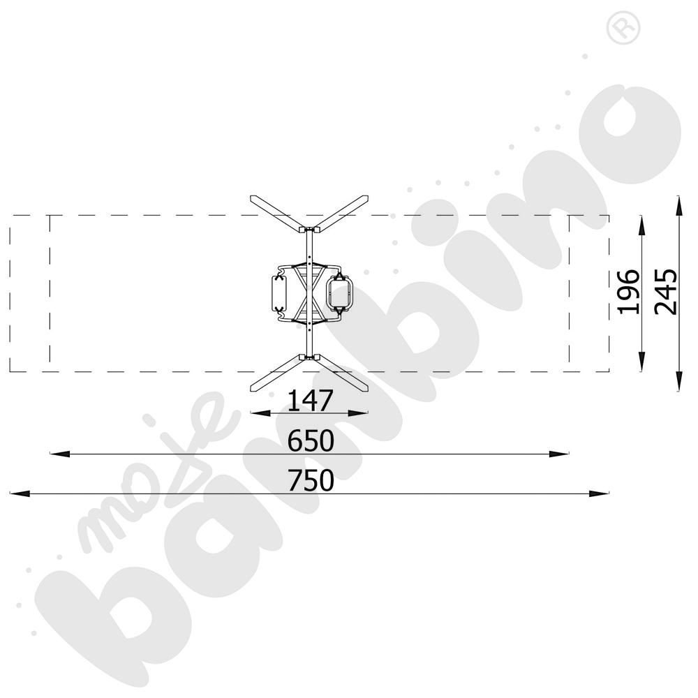Quadro - huśtawka z zawiesiem Rodzic-dziecko 
