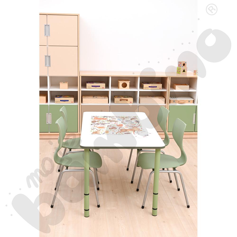 Blat Quadro klon jasny prostokątny, oliwkowe obrzeże