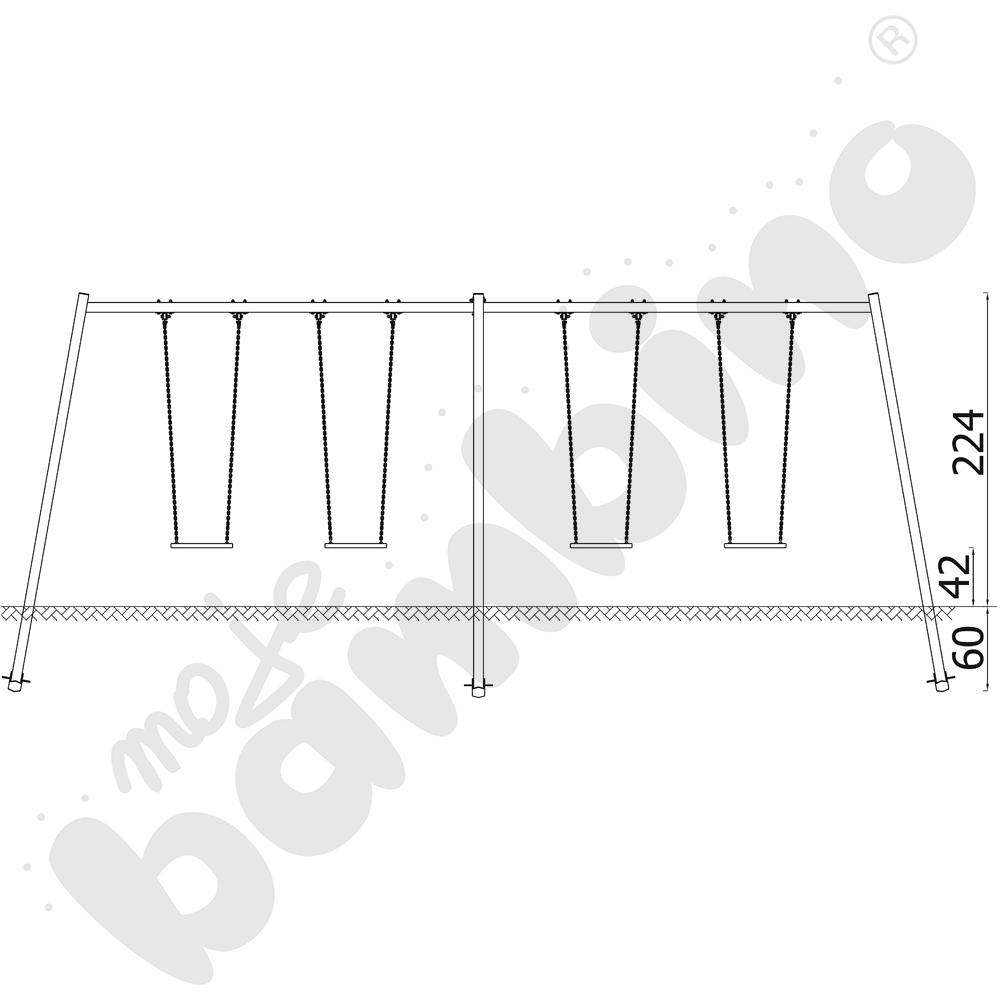 Quadro - stelaż do huśtawki poczwórnej