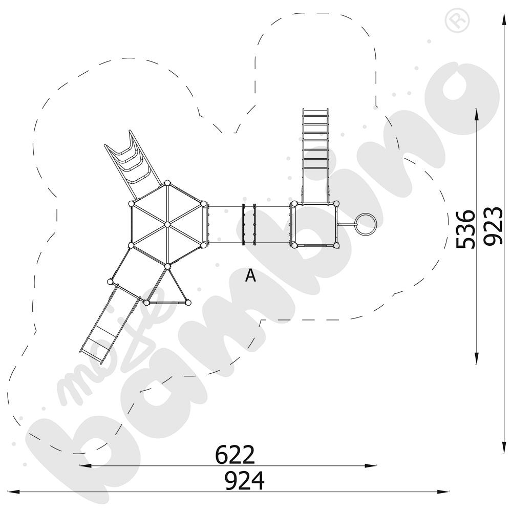Orbis - platforma 8, metalowe słupy