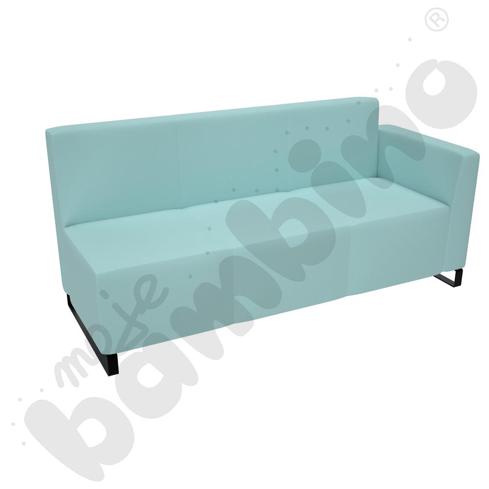 Sofa Universum 3-os. wys. 82 cm, bok niski prawy, tkanina KG09