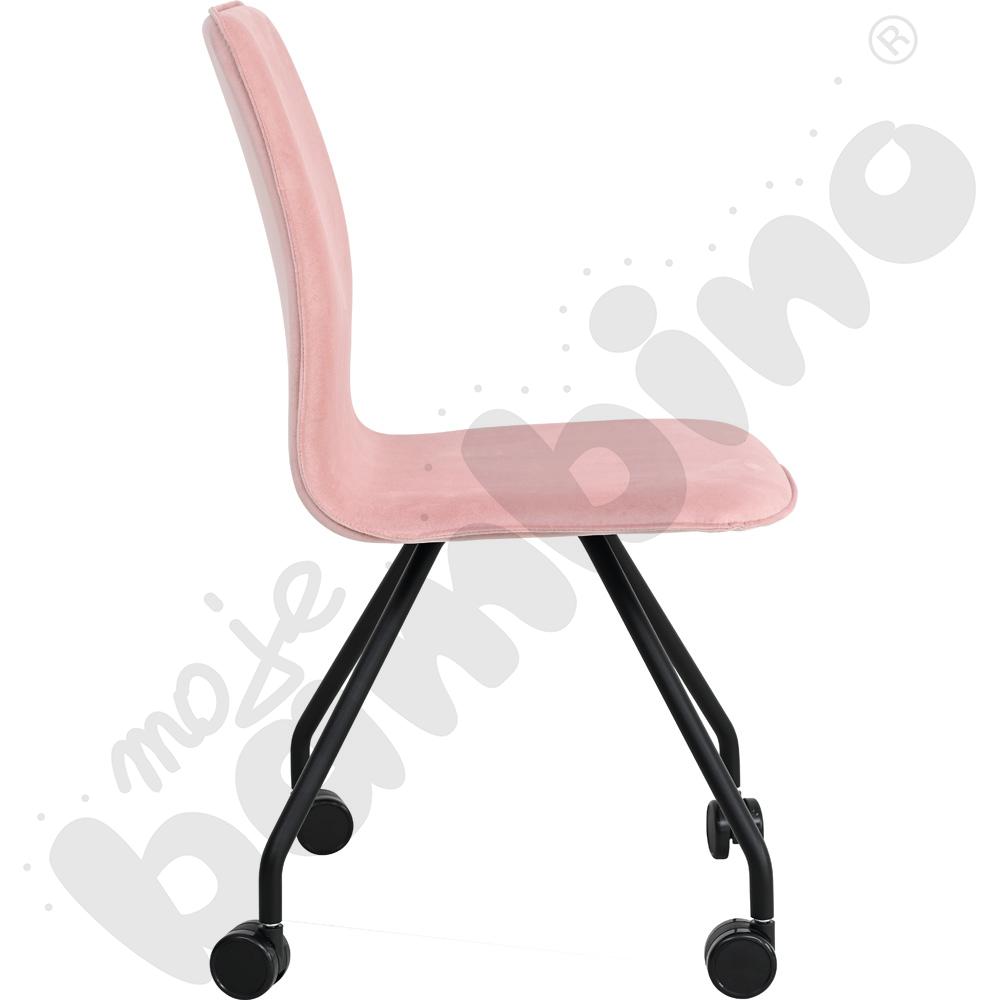 Krzesło Primo na kółkach - brudnoróżowe