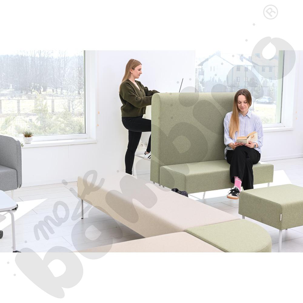 Pufa Versa 120 x 50 cm z plastikowymi stopkami, stelaż jasnoszary, tkanina RO27