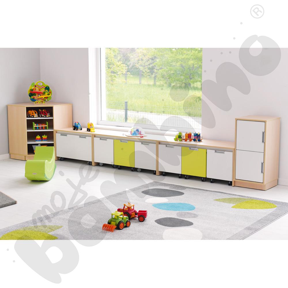 Quadro - ławeczka na 3 małe skrzynie, klon jasny