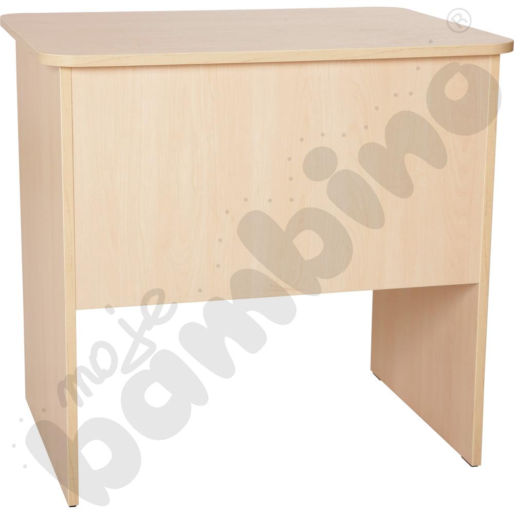Quadro - biurko z szeroką szufladą - białe, skrzynia klon jasny Quadro - biurko z szeroką szufladą - białe, skrzynia klon jasny