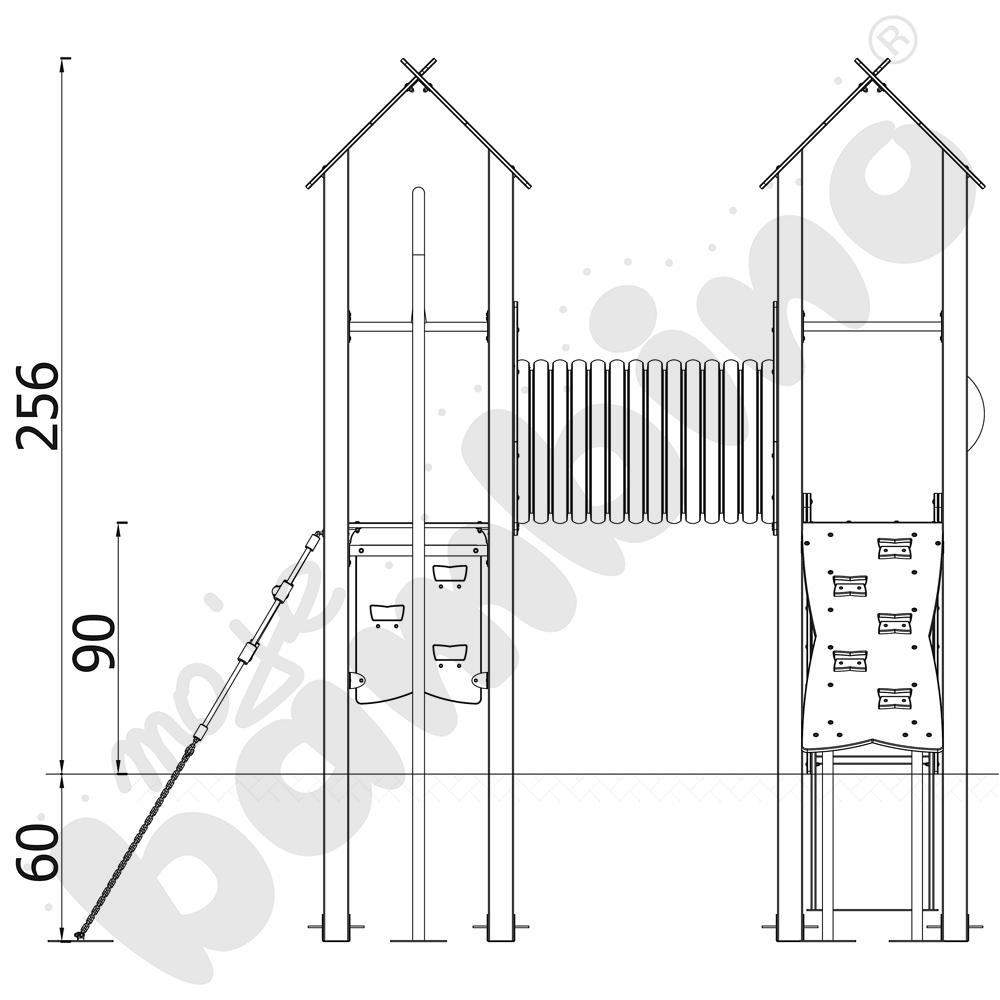 Zestaw Urbi 4, słupy metalowe C