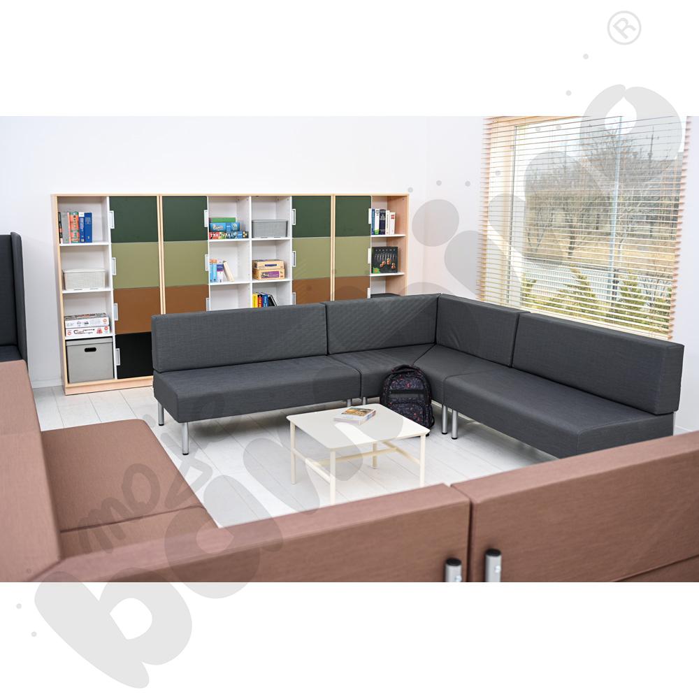 Quadro - regał XL z przegrodą i 3 półkami, klon jasny