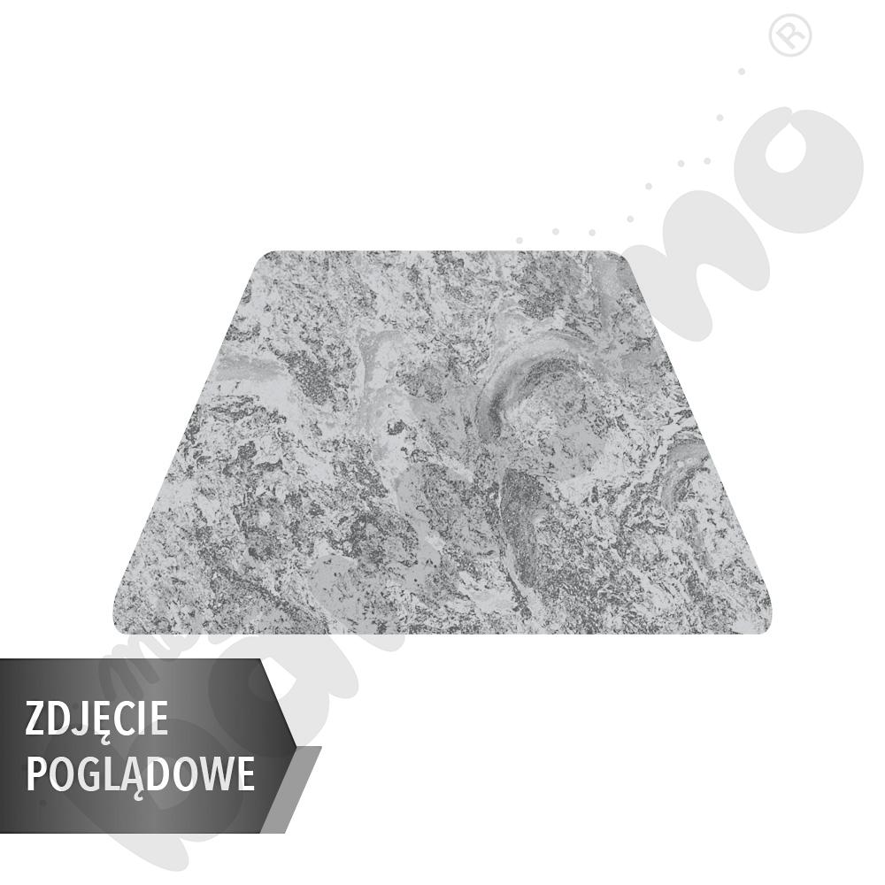 Stół Cichy trapezowy 140x70x80x70, szary, zaokrąglony, rozm.4 z 2 kółkami