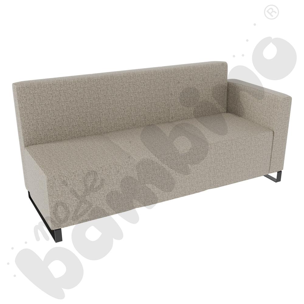 Sofa Universum 3-os. wys. 82 cm, bok niski prawy, tkanina RO37