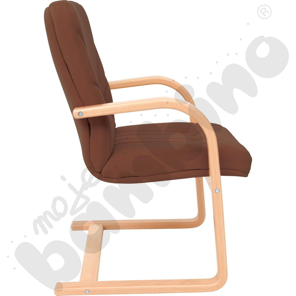 Krzesło na płozach MANAGER brązowe