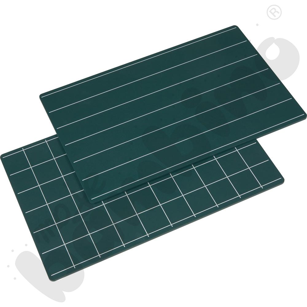 Zielone tablice - linie/kratka, 2 szt. Montessori
