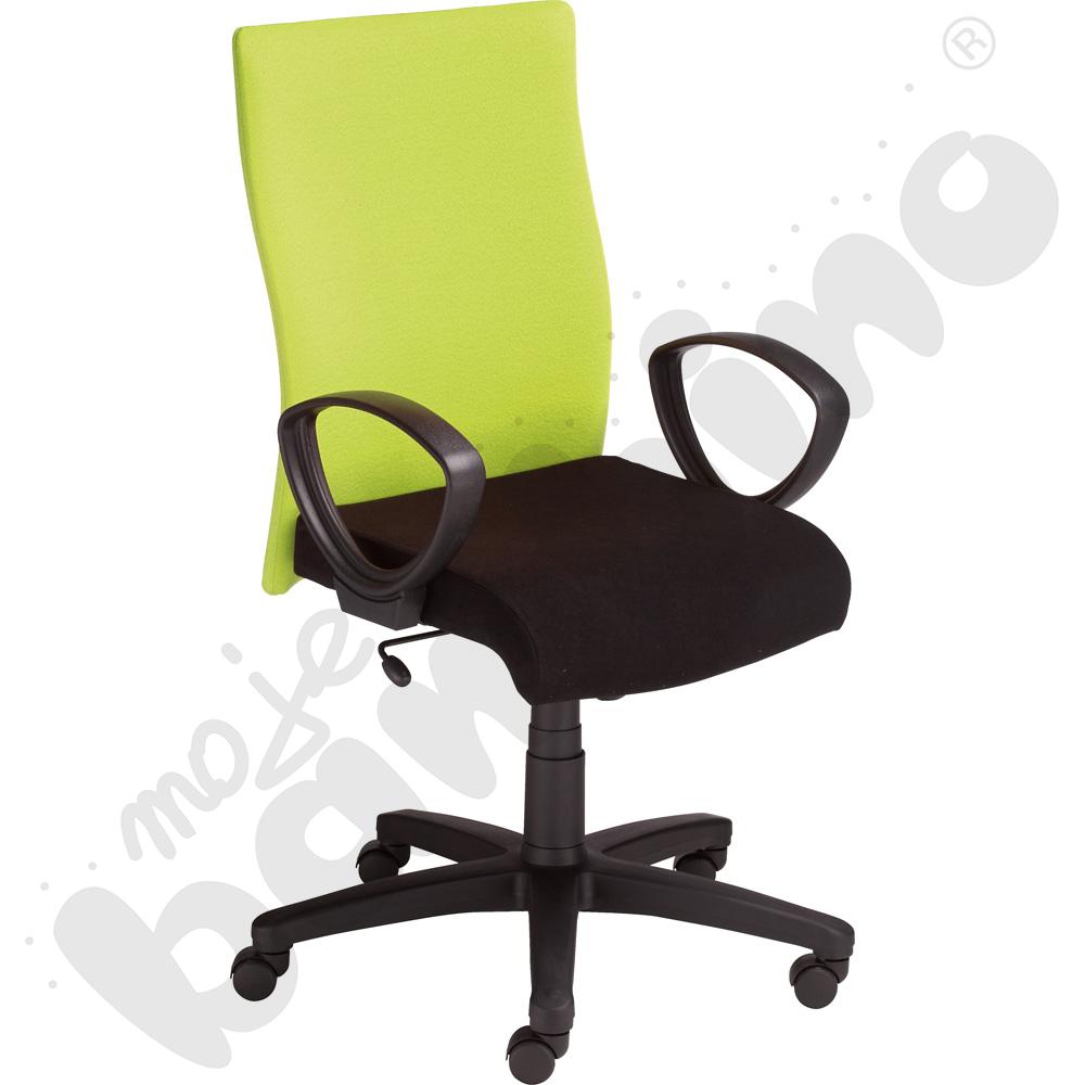 Krzesło obrotowe Leon limonkowo-czarne