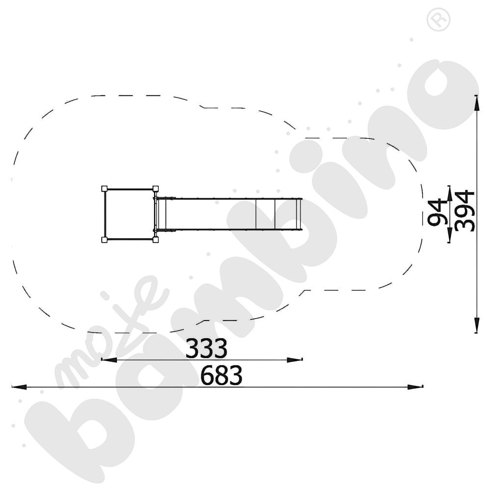 Zjeżdżalnia na nasypie 150 cm