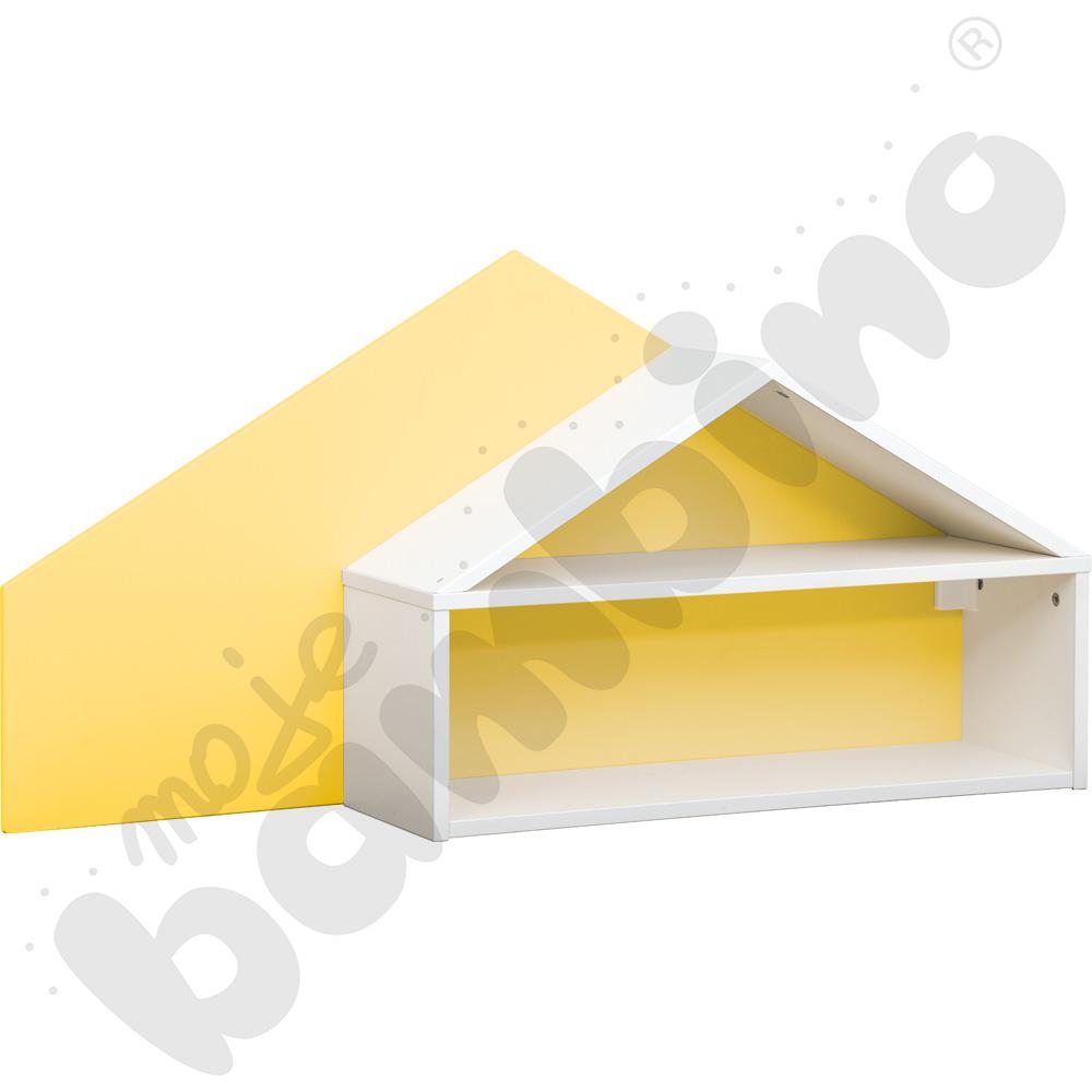 Szafka wisząca Wika - domek Quadro żółty, skrzynia biała