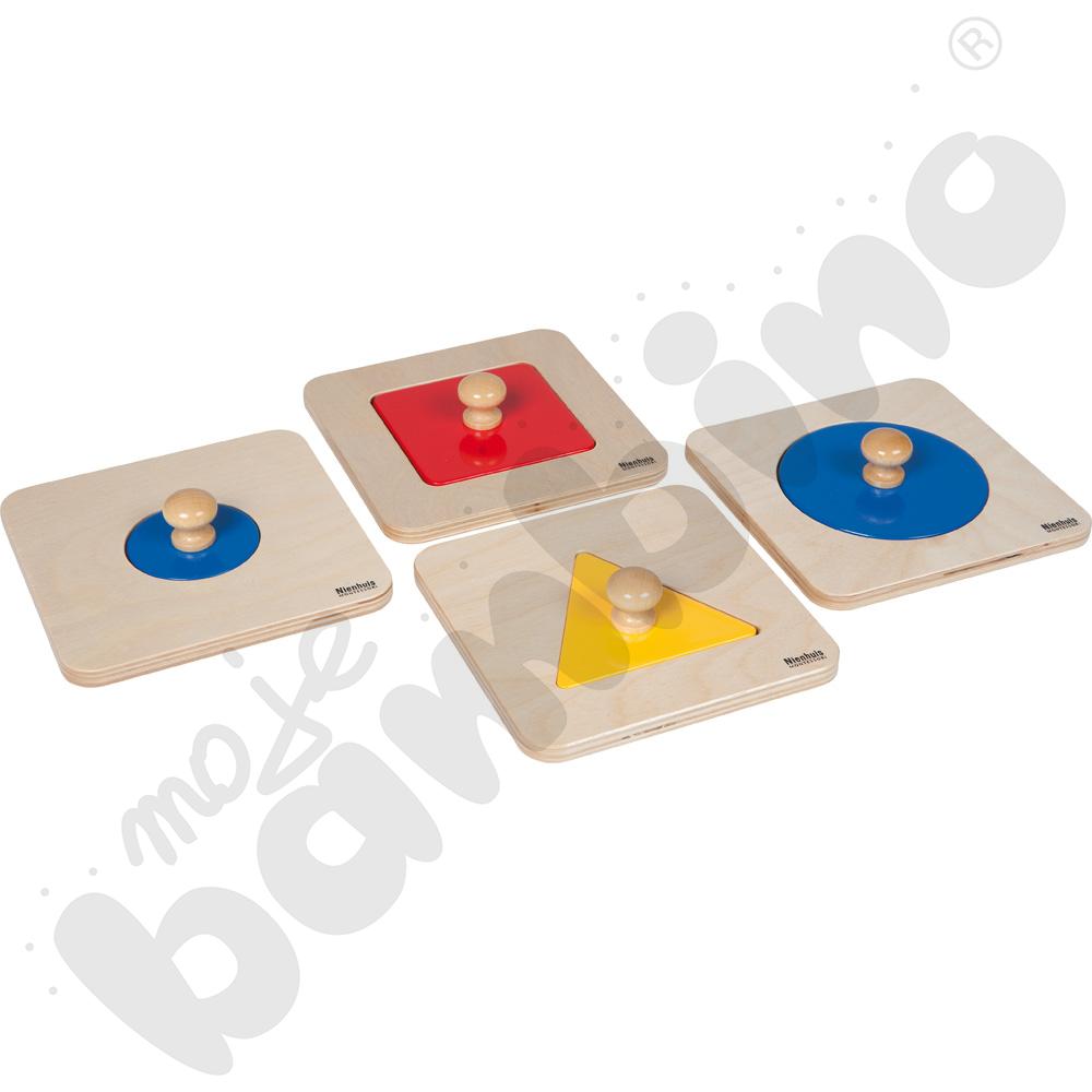 Zestaw puzzli do dopasowania - pojedyncze Montessori