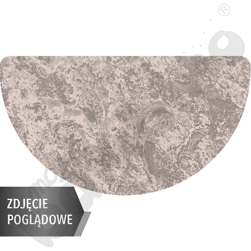 Stół Cichy Plus półokrągły 160x80, beżowy, rozm.3 z 2 kółkami