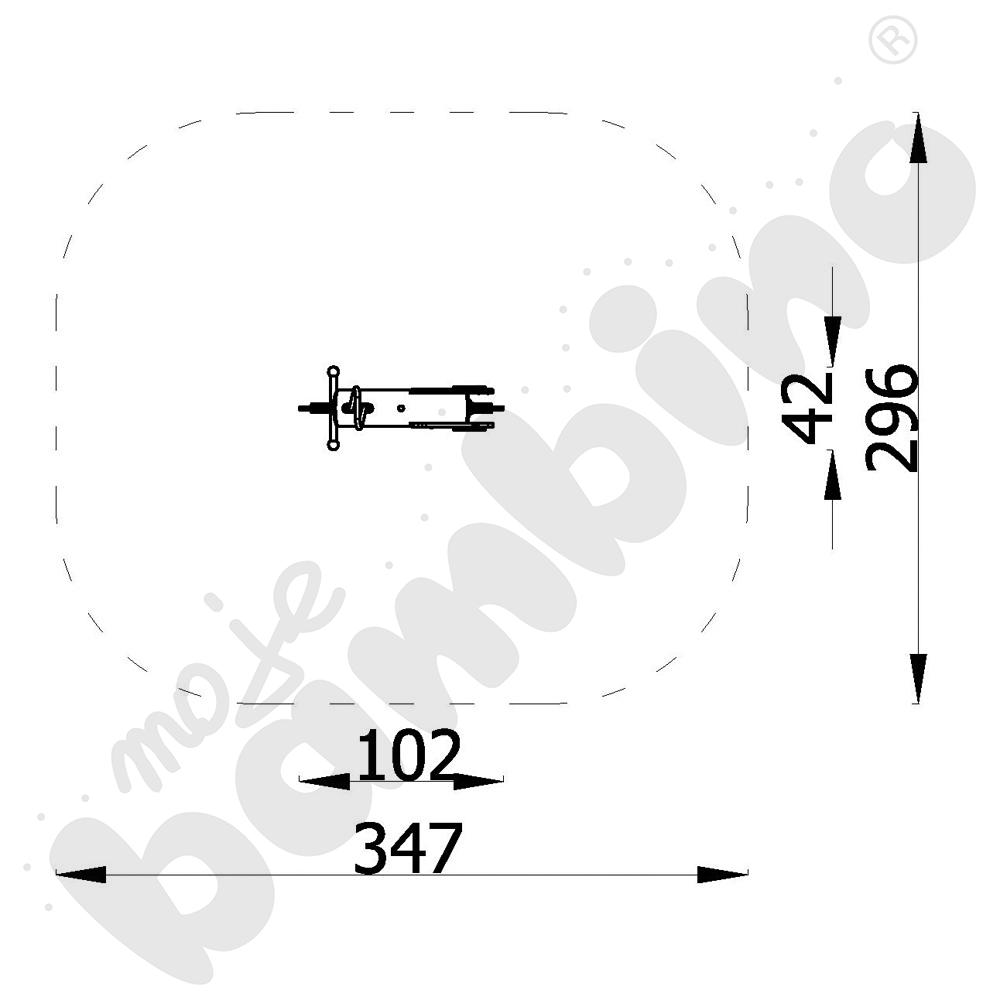 Skuter policja Robinio na podstawie betonowej
