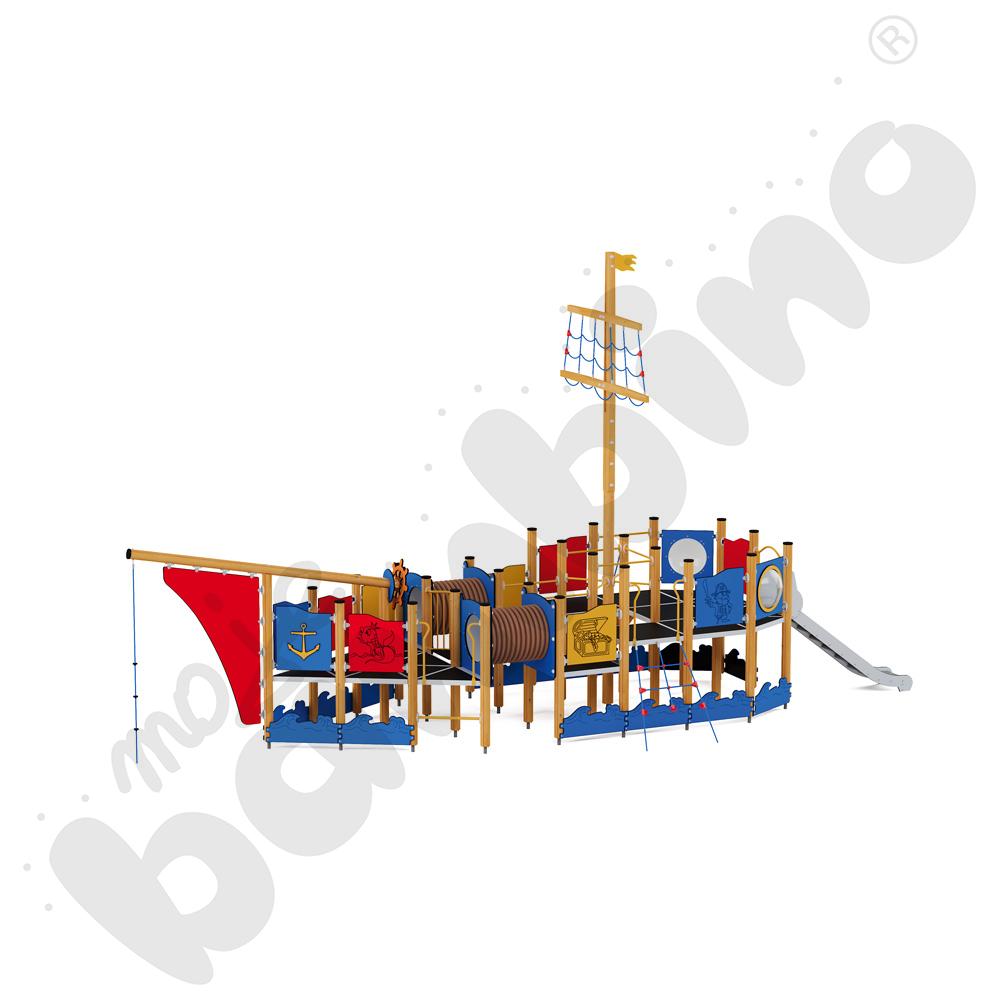 Statek Magellana, drewniane słupy