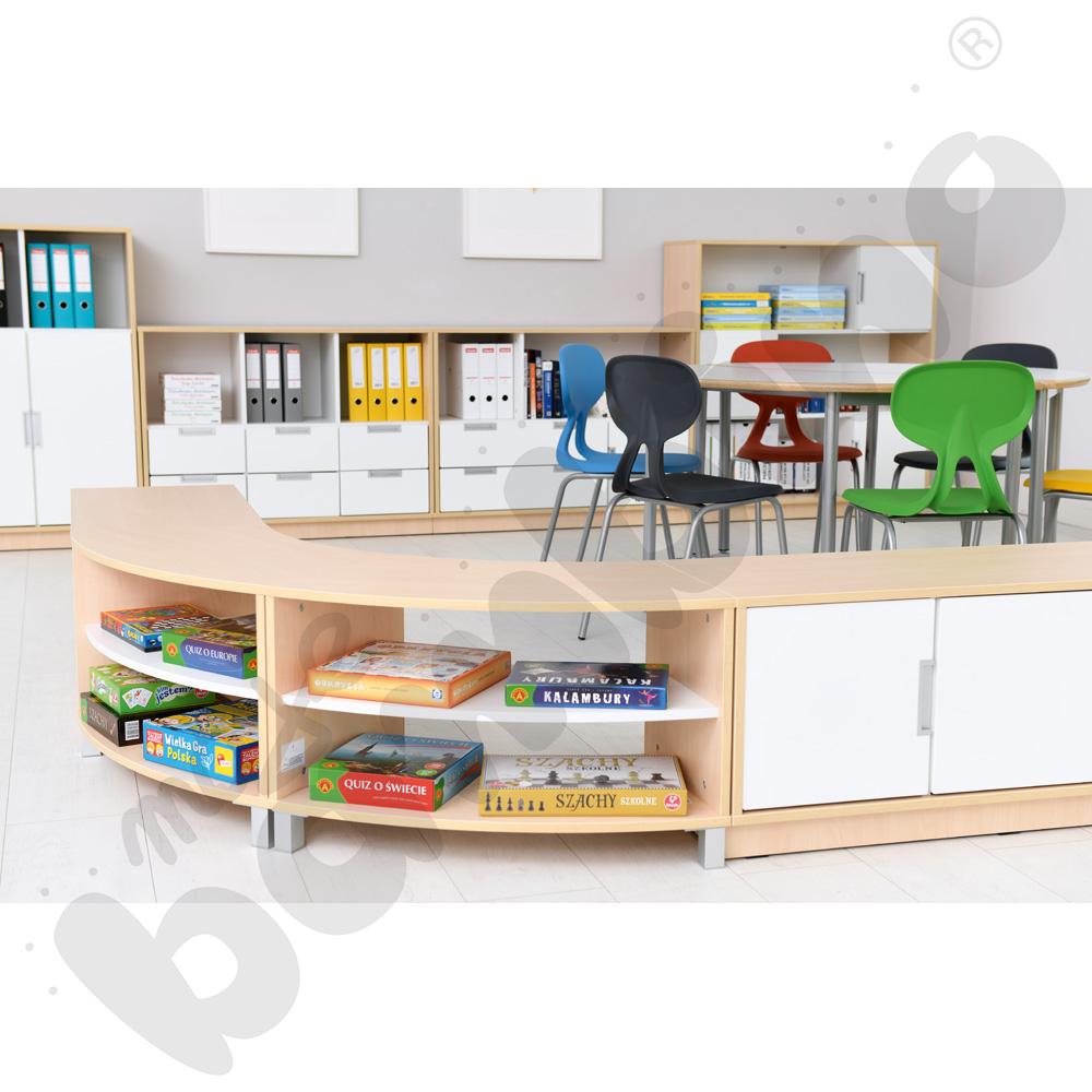 Quadro - szafka 1/8 koła S na nóżkach, klon jasny